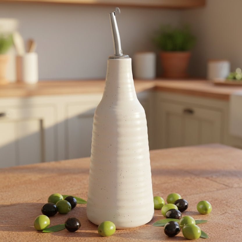 White ceramic Oil Dispenser