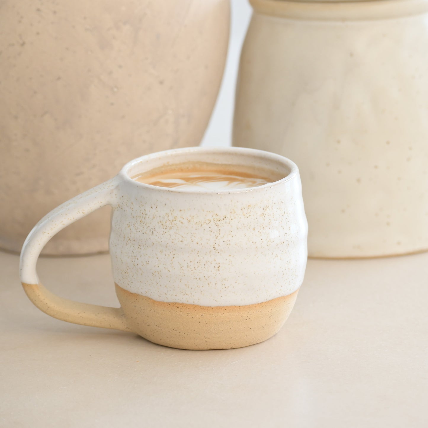 Handmade White Natural Mug