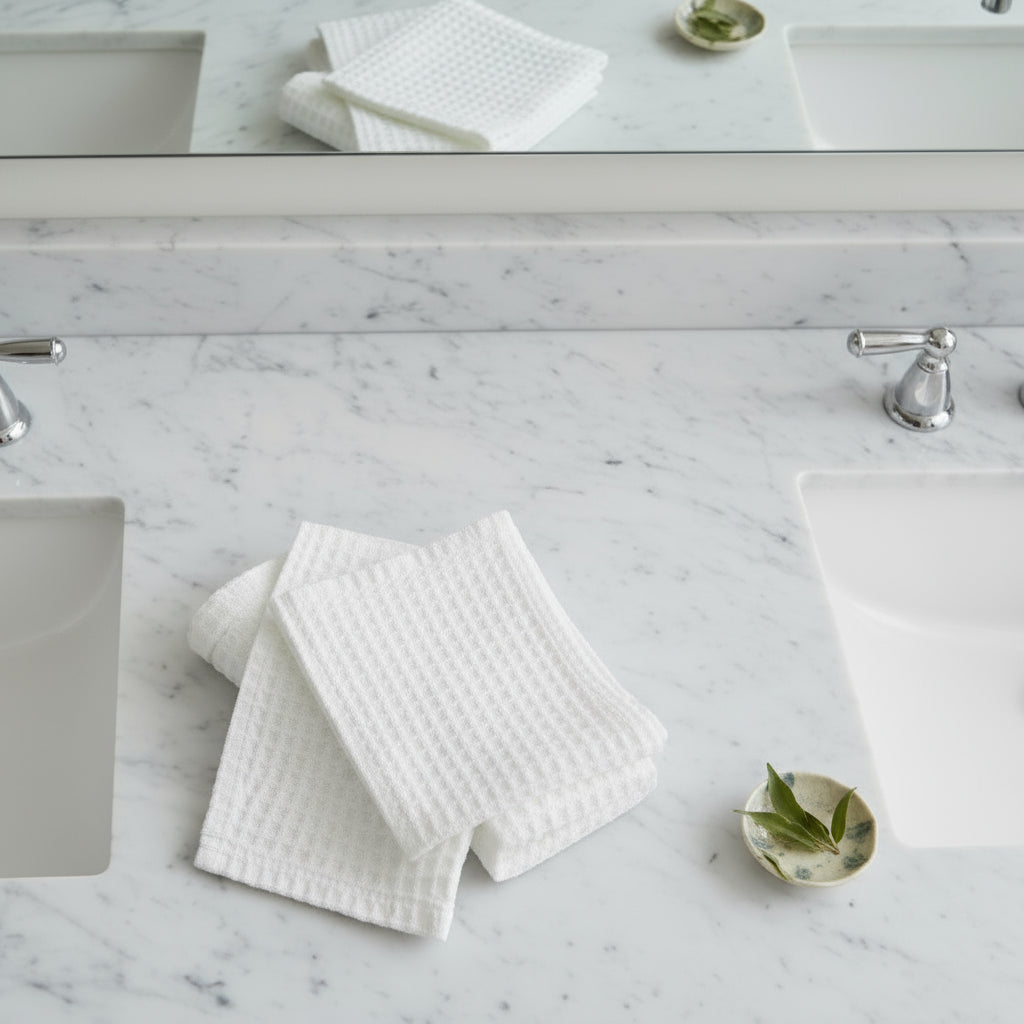 Pure Organic Cotton Wash Cloth - White